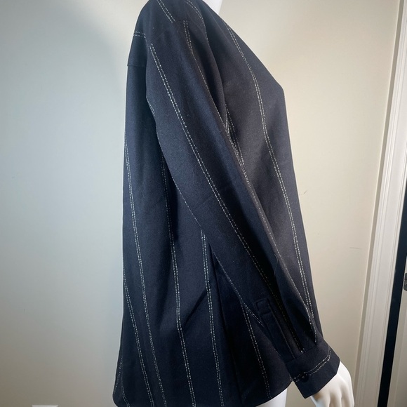 Black Striped Button-Up Shirt - Picture 6 of 14